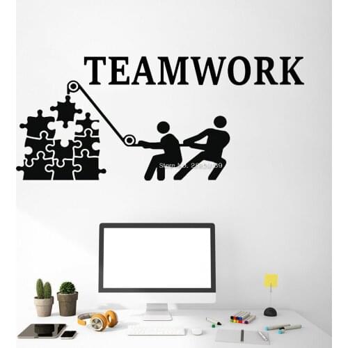 Teamwork Murals Wall Decal For Office Decor Team Work Idea Inspiration Vinyl Poster Wall Sticker Removable Wandaufkleber LC1161