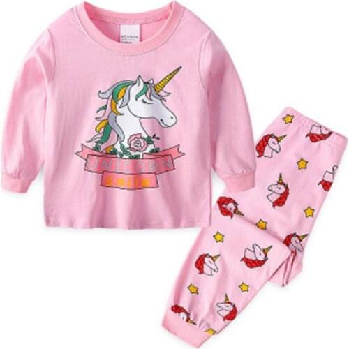 New Children Cartoon Pajamas Sets Kids Sleepwear Baby Girl Clothes Boys Nightwear 100% Cotton Pyjamas Kids Teenages Sleep Suit