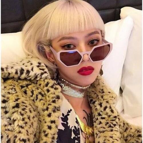 New Hexagon Shape Cat Eye Designer Women Sunglasses Luxury Vintage Female Cateye Sun Glasses UV400 Oculos de Sol