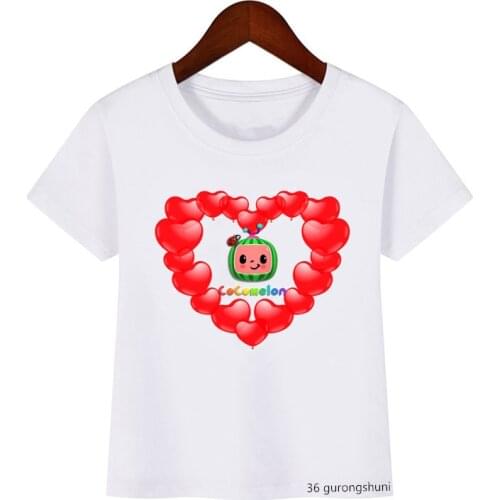 New Summer Tops Boys T-shirt Funny Love Game Graphic Print Kids Clothes T Shirt Cute Girls T Shirst Kids Birthday Gift Costume
