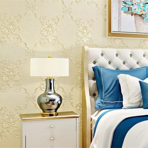 Beibehang 3D Continental Damascus Coat Wallpaper Bedroom Wedding Room Living Room Sofa TV Background walls 3d Wallpaper roll