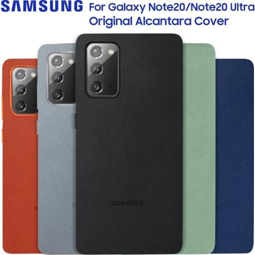 Original Samsung Phone Cover For Galaxy Note 20 Note20 Ultra Official Genuine Suede Leather Fitted Luxury Premium Case