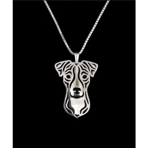 Wholesale Unique Handmade Boho Chic Jack Russell Terrier Necklace Pet Lovers Gift Jewelry Pendant--12pcs/Lot