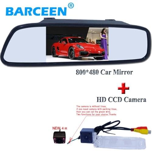 Apply for KIA SPORTAGE R 4 ir Car rear camera with hd ccd night vision+superior quality 4.3" car mirror