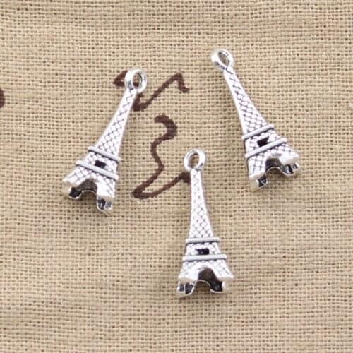 10pcs Charms 3D eiffel tower paris 23*9*9mm Antique Making pendant fit,Vintage Tibetan Silver,DIY bracelet necklace
