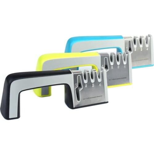 Professional Knife Sharpener Diamond Tungsten Steel Ceramic Knife Sharpening Tool Carbide Knife Kitchen Tools Non-Slip Base/Hand