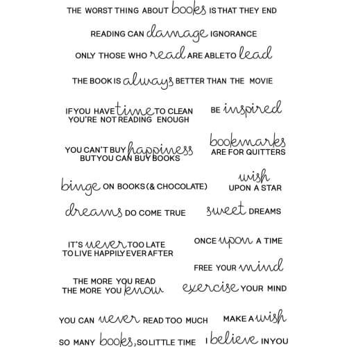 English words Transparent Clear Silicone Stamps for DIY Scrapbooking Card Making diy photo Roller album Decorative