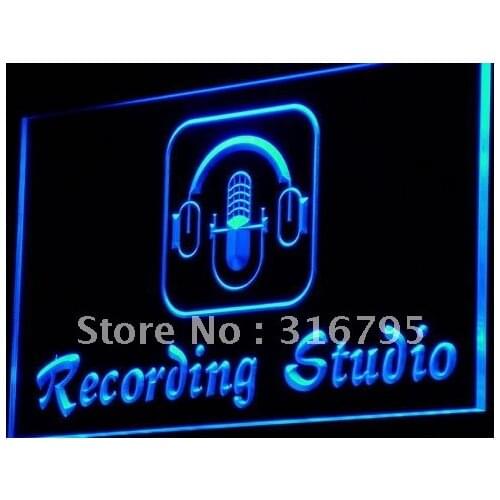 I801 Recording Studio Microphone Bar LED Neon Light Light Signs On/Off Switch 20+ Colors 5 Sizes