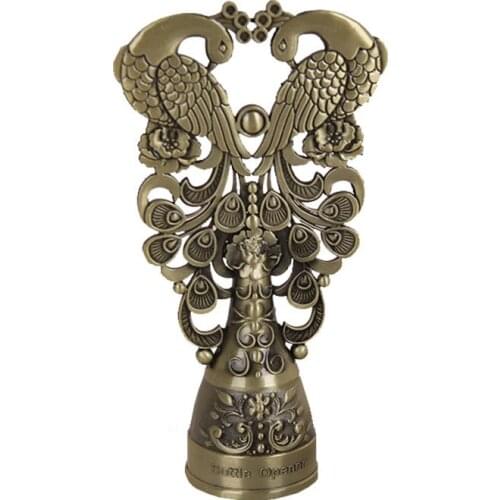 Russia Style Beer Bottle Opener Vintage Zinc Alloy Tin Copper Openers Gear Double-Head Peacock Design Drink Liqueur Tool FY0039