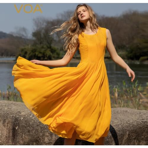 Желтые летние платья VOA China At AliExpress