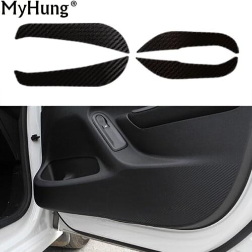 For Peugeot 2008 Car Door Protector Side Edge Protection Pad Carbon Fiber Car Stickers Anti-kick Mat Door Interior Car Styling