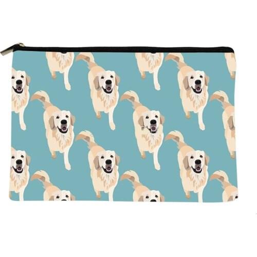Women Golden Retriever Printed Make up bag Fashion Women Cosmetics Organizer Bag for Travel Colorful Storage Bag for Lady Bag