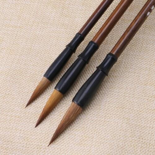 1PC Chinesischen Kalligraphie Pinsel Stift Wolf Haar Schreiben Pinsel Holzgriff