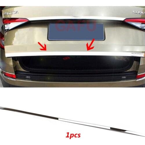 For SKODA KODIAQ 2017 2018 2019 2020 Accessories Stainless Steel Back Door Tailgate Trim Protection Sticker 1pcs
