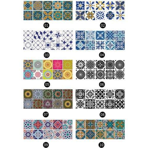 10PCS/Set 3D Visual Art Geometric Tile Decal Stickers For Bedroom Living Room Bathroom Walls Wall Floor Decoration
