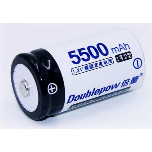 New 2 pcs Doublepow 1.2V 5500mAh Rechargeable Batteries high Capacity D Size battery Flashlight Gas Cooker Radio Water heater