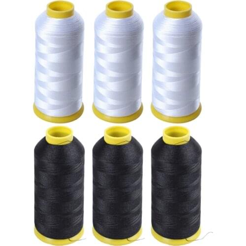 New Stronger 5000M Cones Bobbin Thread Filament Polyester for Embroidery Machine 3 Pack