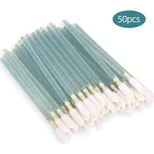 50pcs Disposable Lip Brush Lipstick Lip Glossy Eyelash Lash Extension Mascara Wands Applicators Cosmetic Cleaner Makeups Tools
