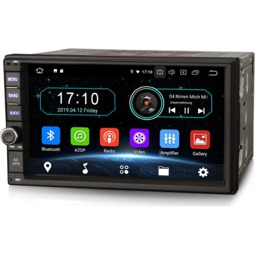 7" Android 10.0 OS Double Din Car Multimedia 2 Din Car GPS Two Din Car Radio System Player with CarPlay / Android Auto Support