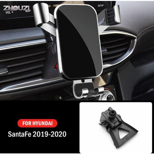 Car Mobile Phone Holder Special Mounts GPS Stand Gravity Navigation Bracket For Hyundai Santa Fe 2019 2020 Car Accessories
