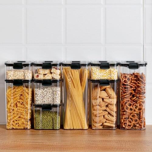 Storage Jar for Spices Candy Transparent Container with Lids Cookie Canister Kitchen Accessories Food Storage Organizer Bin Box