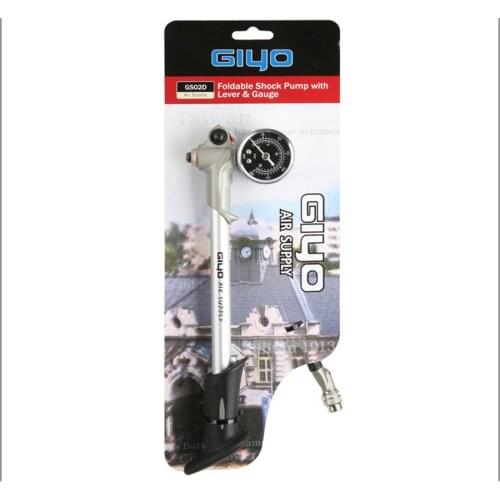 GIYO GS-02D High-pressure Air Shock Pump For Fork Rear Suspension Cycling Mini Hose Air Inflator Bicycle Fork 179mm part