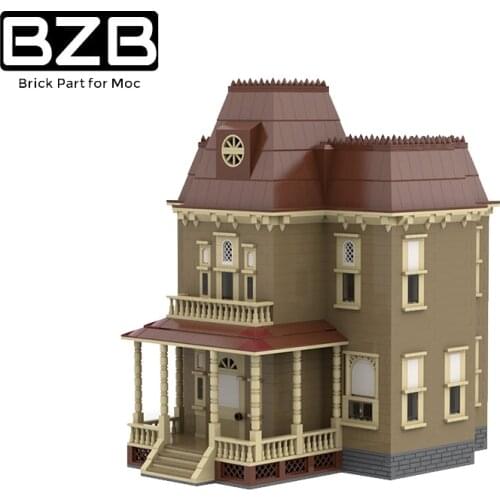 BZB MOC Psychological House 27789 Halloween House Building Block Model Decoration Kids Brain Game DIY Toys Best Gifts