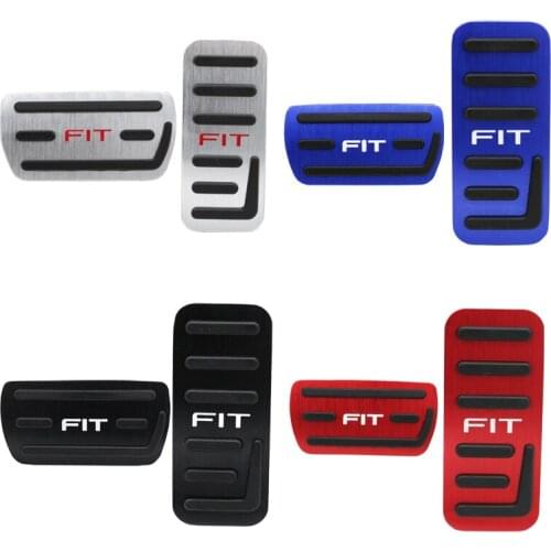 4 Colors Car Auto Brake Fuel Accelerator Pedal Covers For Honda Fit 2021 Aluminum Alloy Pedal Cover Non-Slip 2Pcs/Set AT