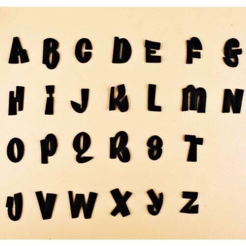 T-N Black English Alphabet Letteres Iron On DIY Patches Mixed Embroidered Sew on Bagdes For Clothes Bag Pant Stickers Appliques
