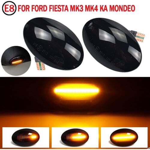 2pcs Dynamic LED Side Marker Turn Signal Blinker Light ForFord Fiesta III IV MK3 MK4 KA Mondeo I MK1 Transit Tourneo MK6 MK7