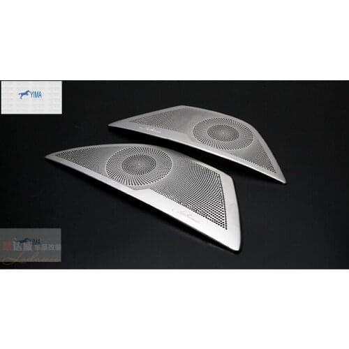 Interior Refit Kit For BMW 5 Series F10 520i 2011 - 2016 Stainless Steel Side Door Audio Speaker Frame Protection Cover Trim