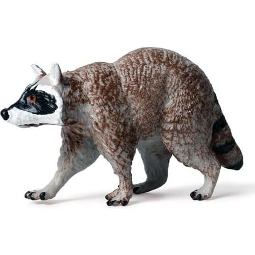 Simulation Raccoon Animals Figure Collectible Toys Wild Animal Action Figures Kids Plastic Toys