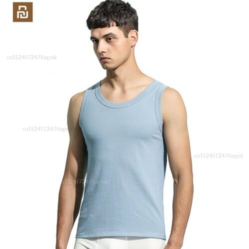 Xiaomi mens vest cotton summer long-staple piqué cotton comfortable and breathable sports mesh vest