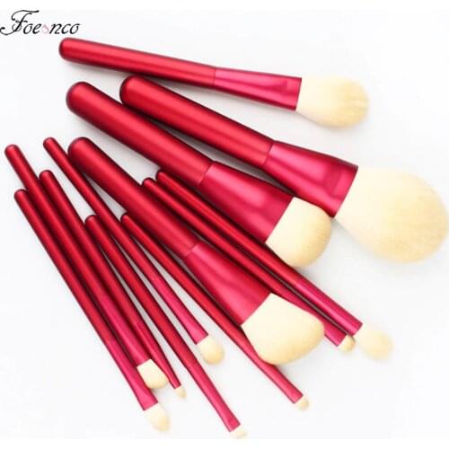 12PCS Matte Makeup Brushes Set Wood Handle Make Up Brush Soft Synthetic Collection Kit Powder Contour Eyeshadow Eyebrow Brushes