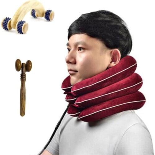 HANRIVER Health care Cervical Collar Traction Household Neck Traction tool Inflatable Collar Cervical Vertebra Traction Massager
