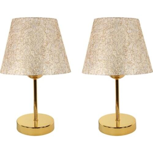 New Best Metal Flip Dual Table Lamp Lampshade Gold Lampshade