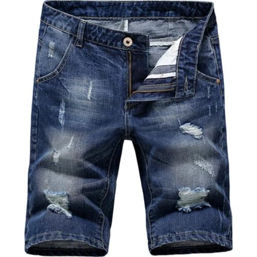 2021 Summer New Brand Mens Clothing Denim Shorts / Male Casual Denim Cowboy Shorts