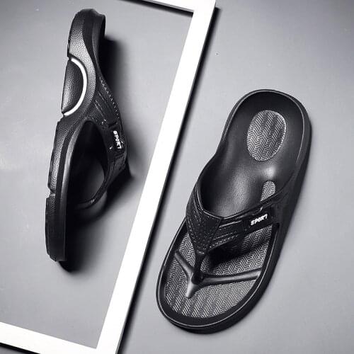 Men Summer Fashion Slippers Non-slip Beach Shower Soft Sole Male Ladies Boys Flip Flops Bathroom Shoes EVA Lightweight Sandals