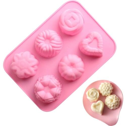 Silicone Cake Mold Flowers Star Love Muffin Chocolate Cookie Baking Mould Decor Baking Mould Decor Home Diy Patisserie Cake Mold
