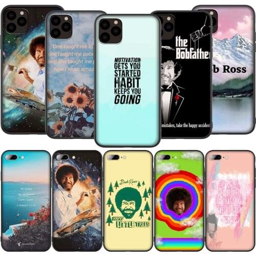 Lavaza K30 Bob Ross No Mistakes Silicone Soft Case for iPhone 12 Mini 11 Pro XS Max XR X 8 7 6 6S Plus 5 5S SE 2020