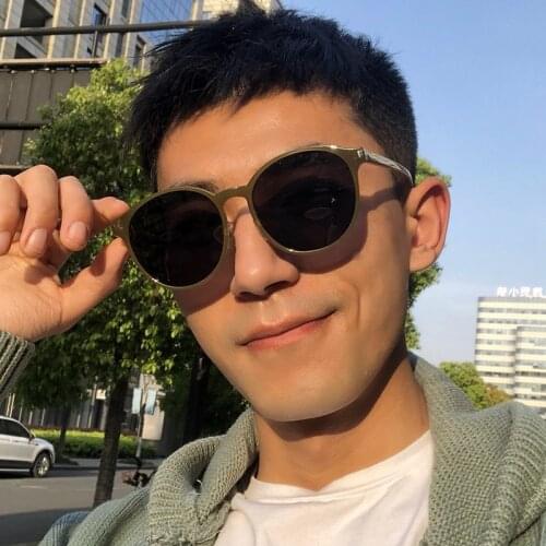 New Retro Round Sunglasses Mens Fashion Ins Net Red Same Paragraph Jelly Sunglasses Beach Vacation Glasses Women