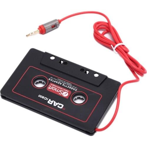 110cm Universal Audio Tape Adapter 3.5mm Jack Plug Black Car Stereo Audio Cassette Adapter For Phone MP3 CD Player