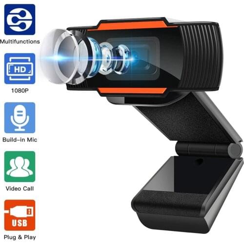 Webcam 1080P 720P 480P Full HD Web Camera Built-in Microphone USB Plug Web Cam For PC Computer Mac Laptop Desktop YouTube Skype