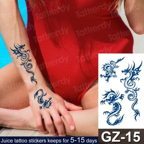 Temporary tatoo for women men sleeve tattoo blueprint waterproof sexy tribal tattoo sticker arm wrist back hand decal 2020 new