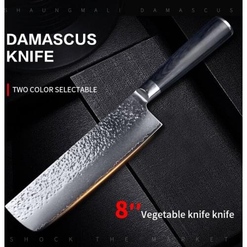 High Quality Japanese Knife Meat Vegetable Nikiri Damascus Steel VG10 Kitchen Knives Chef Fish Fillet Handmade Cook Knife Cutter