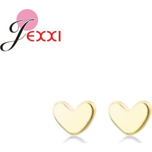 100% Pure 925 Sterling Silver Heart Stud Earring For Women Girl Wedding Gifts Jewelry Pendientes Plata De Ley 925 Mujer