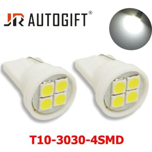 100pcs T10 3030 LED 4 smd 12V 24V W5W 194 Car led bulbs Auto lamp Car indicator Signal lights wedge bulbs white Car-styling
