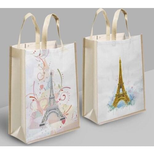 2Pcs DIY Diamond Painting Reusable Handbag Mosaic Diamond Shopping Storage Bag Foldable Grocery Handbag Foldable