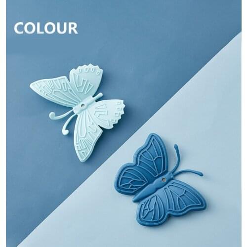 2 PCS Silicone Oven Mitts with Butterfly Shape Mini Style Food-Grade Silicone Heat-Resistant Washable for Kitchen AUG889