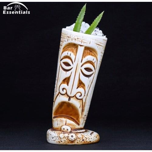 530ml Hawaii Tiki Mugs Cocktail Cup Beer Beverage Mug Wine Mug Ceramic Easter Islander Tiki Mug Bar Tool